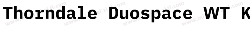 Thorndale Duospace WT K字体转换